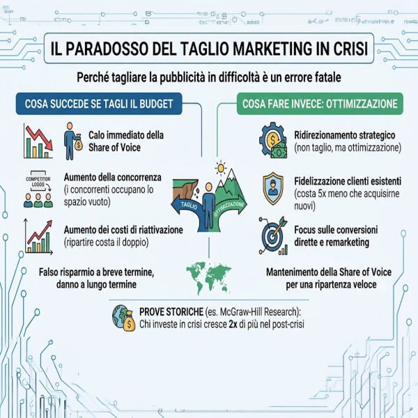 Tagliare il budget marketing durante una crisi: la mossa per peggiorarla